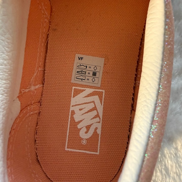 New Vans Classic Slip-On Glitter Sneakers Apricot Nectar Pink- 5y/6.5w - Picture 5 of 8